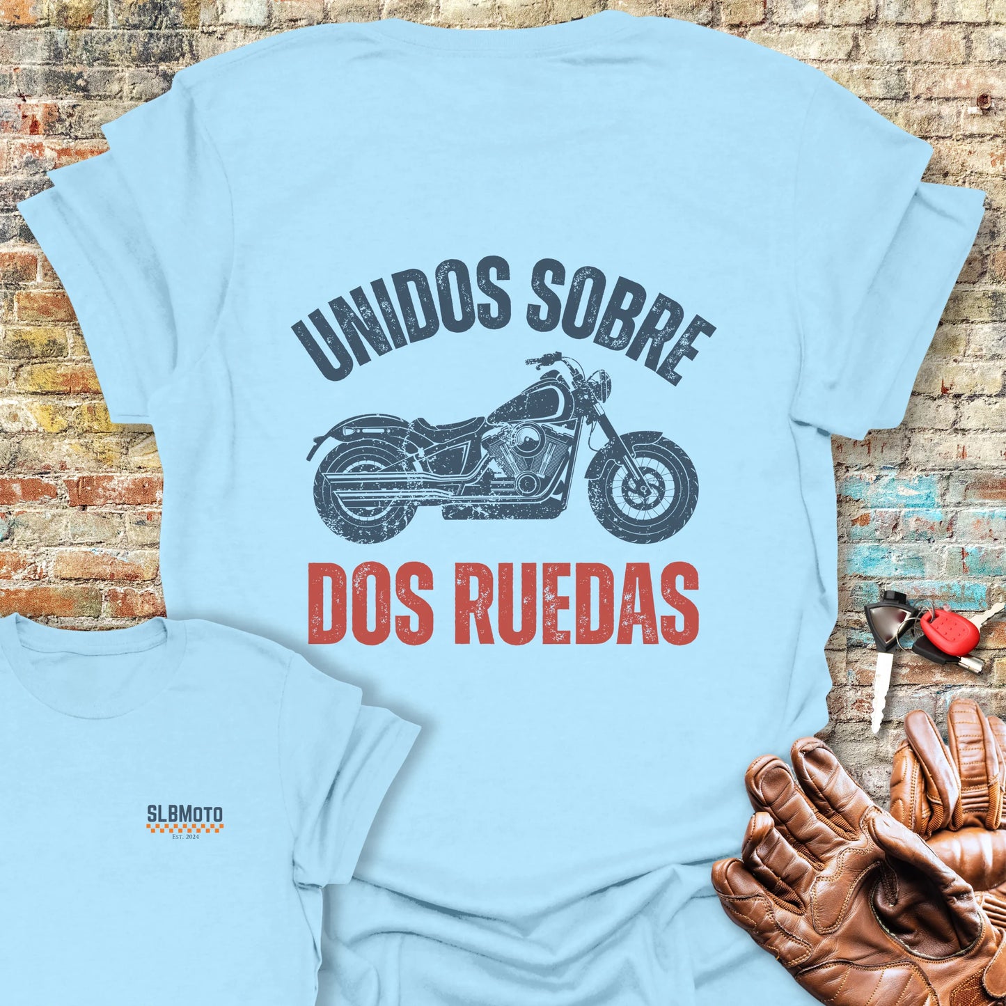 La Máquina Back Print T-Shirt - Light Blue
