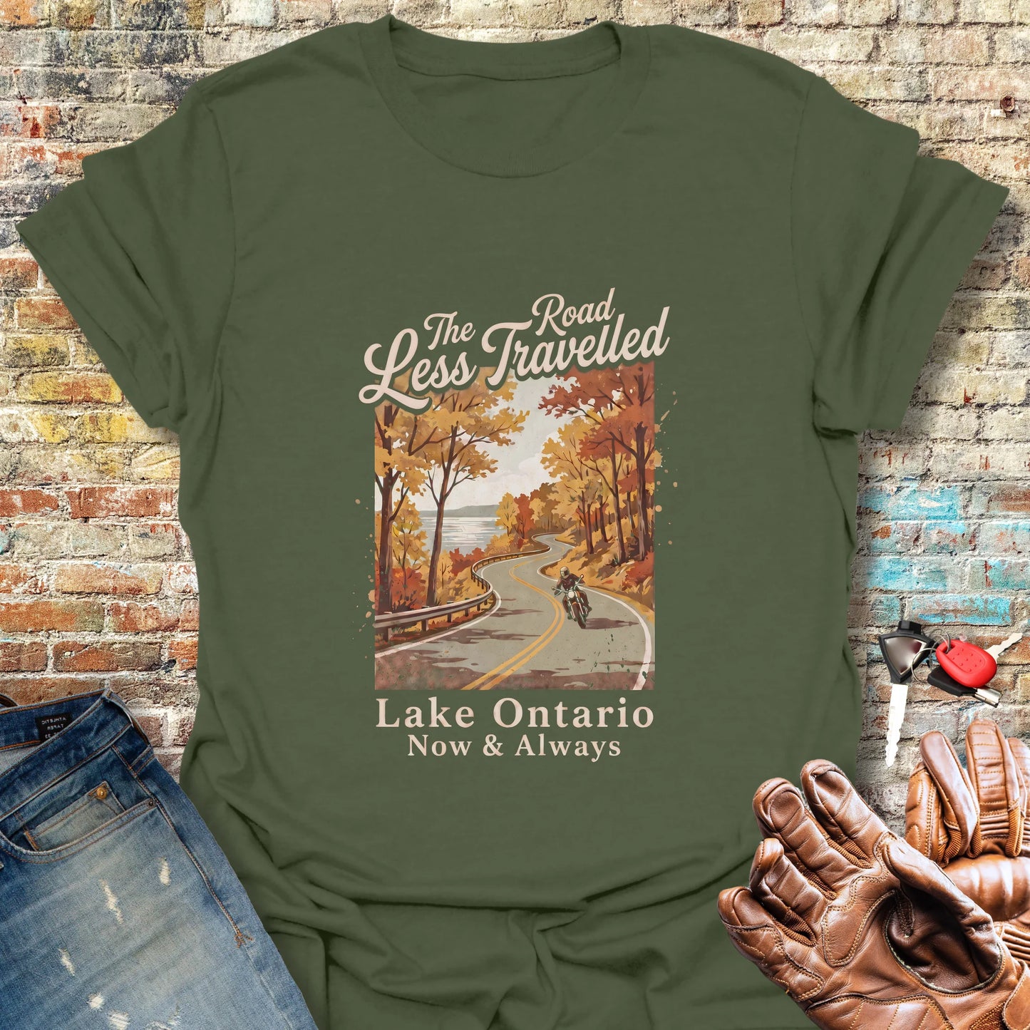 Lake Ontario T-Shirt - Military Green