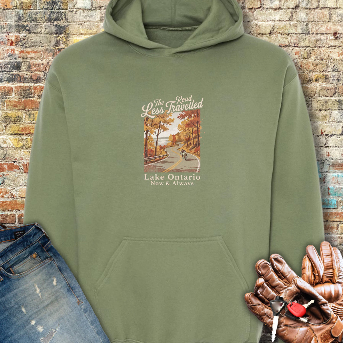Lake Ontario Hoodie - Military Green