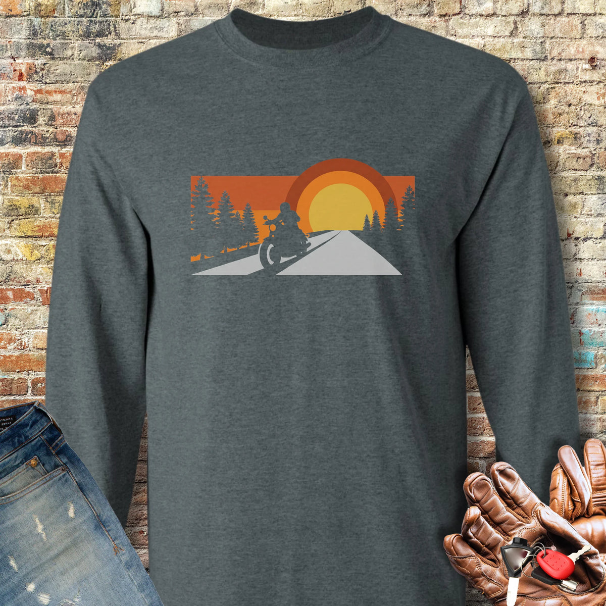 Last Light Long Sleeve T-Shirt - Dark Heather