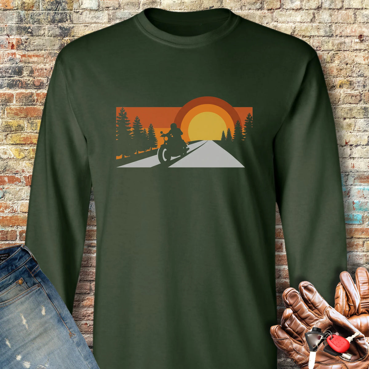 Last Light Long Sleeve T-Shirt - Forest Green