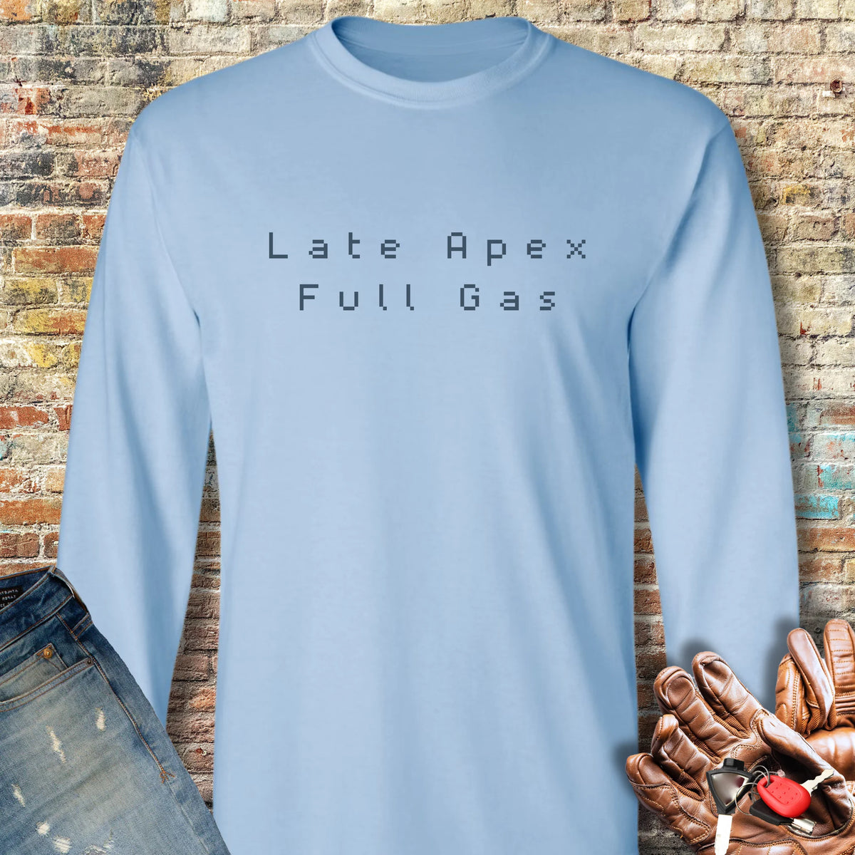 Late Apex Long Sleeve T-Shirt - Light Blue