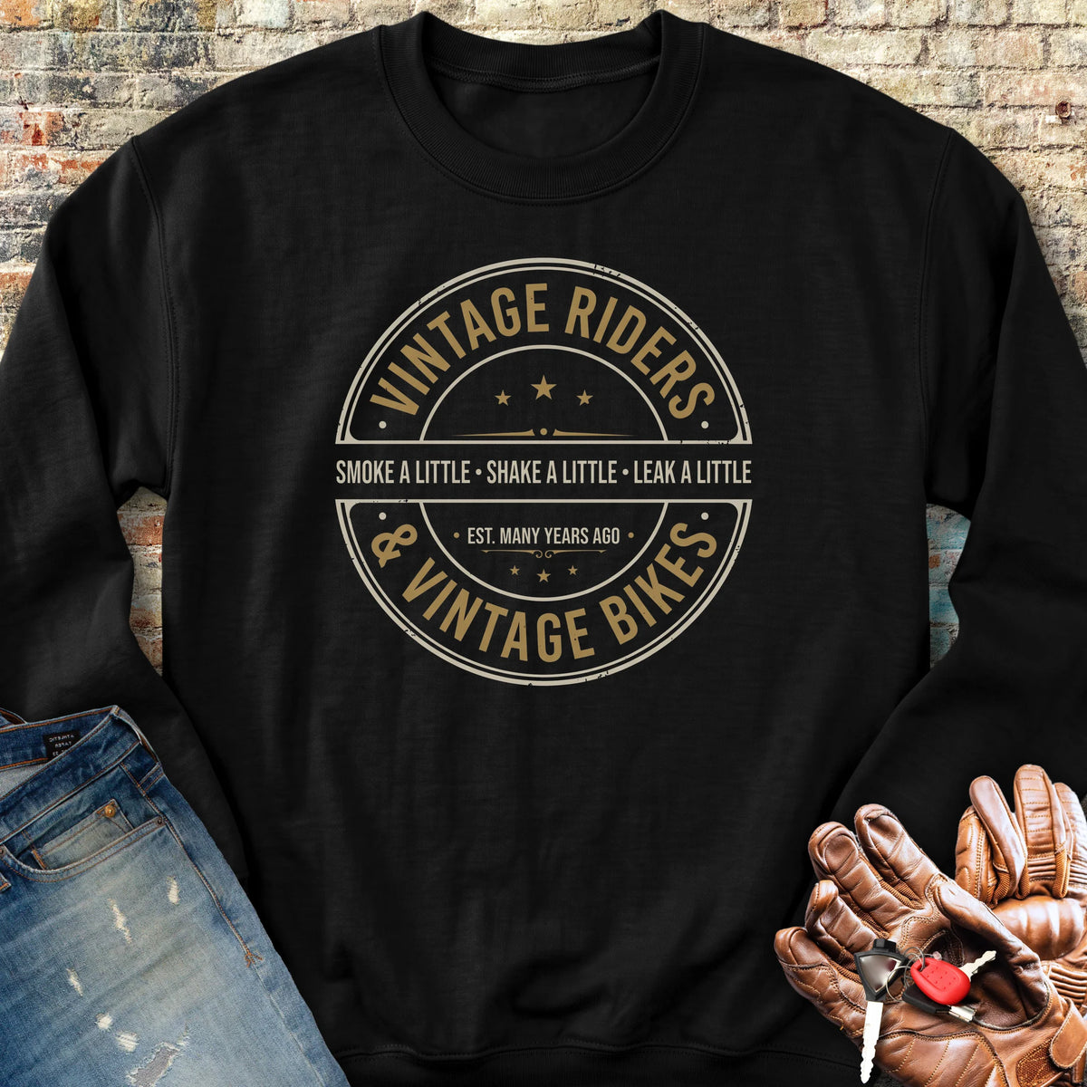 Leak A Little Sweatshirt - Black