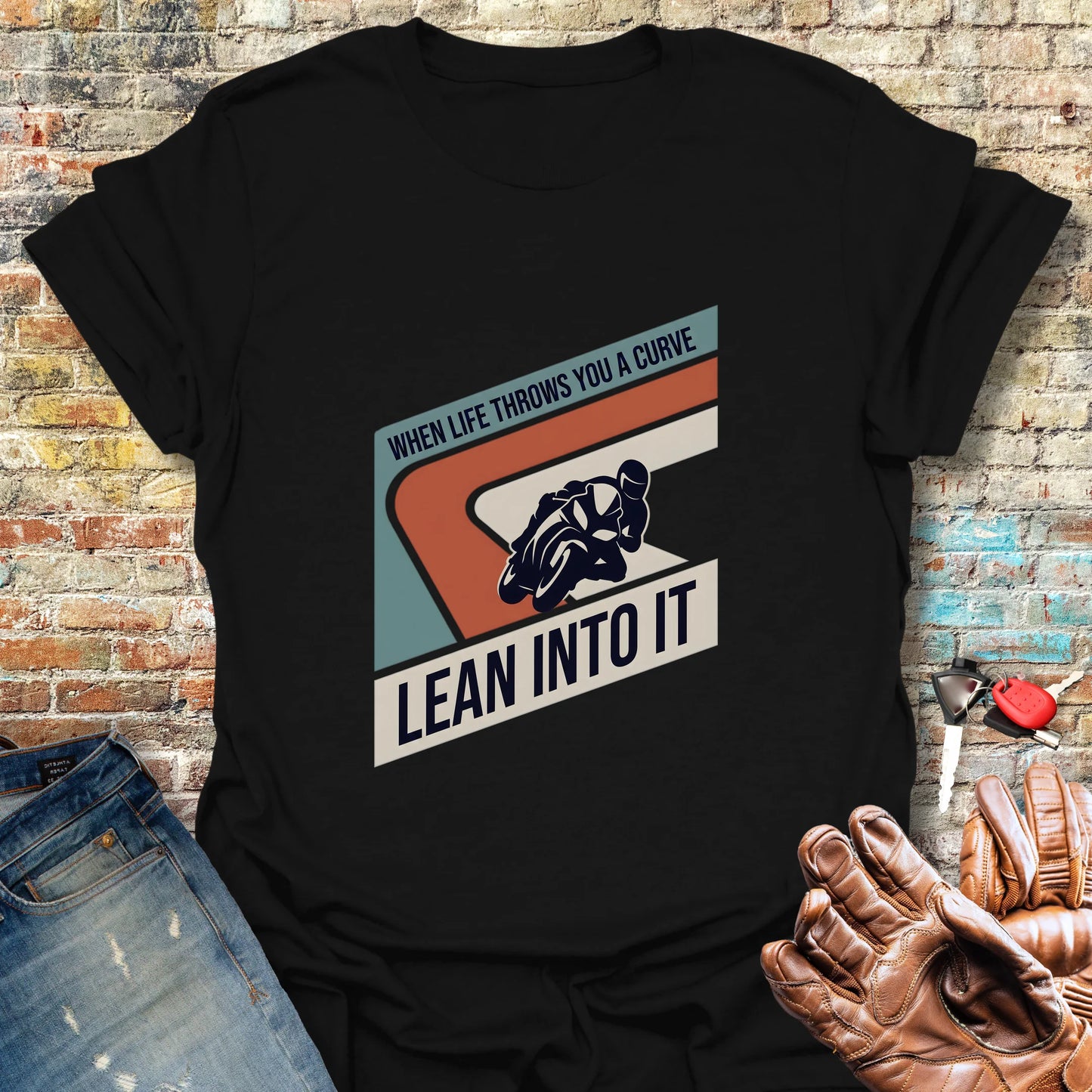 Lean Into It T-Shirt - Black