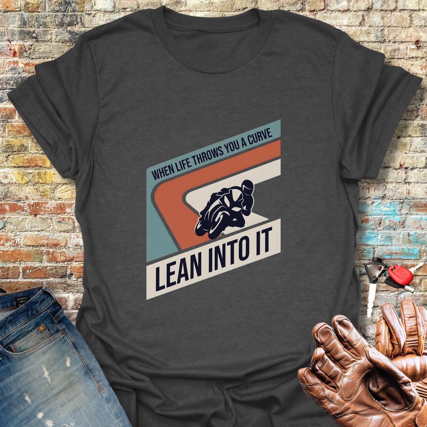 Lean Into It T-Shirt - Dark Heather