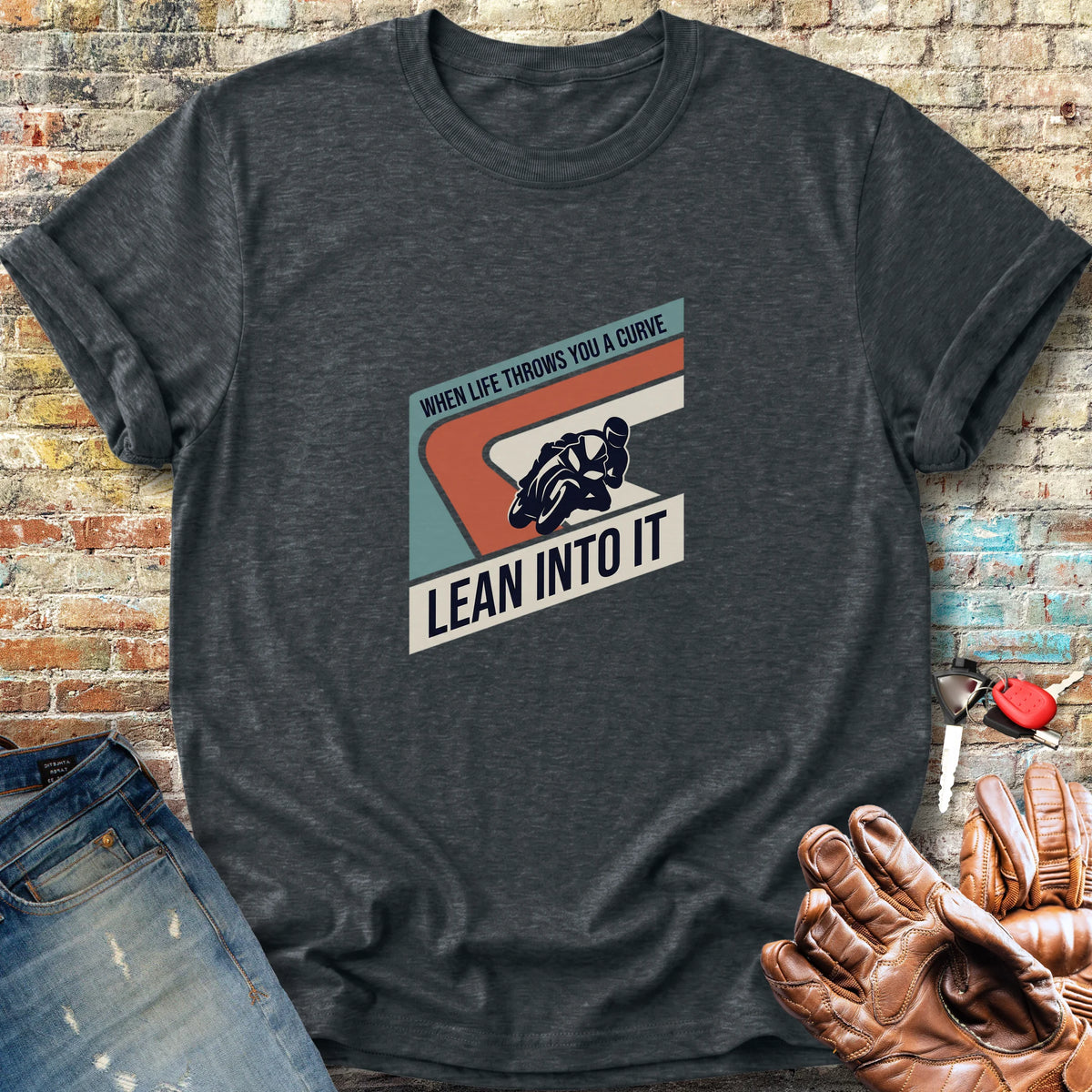 Lean Into It Classic T-Shirt - Dark Heather