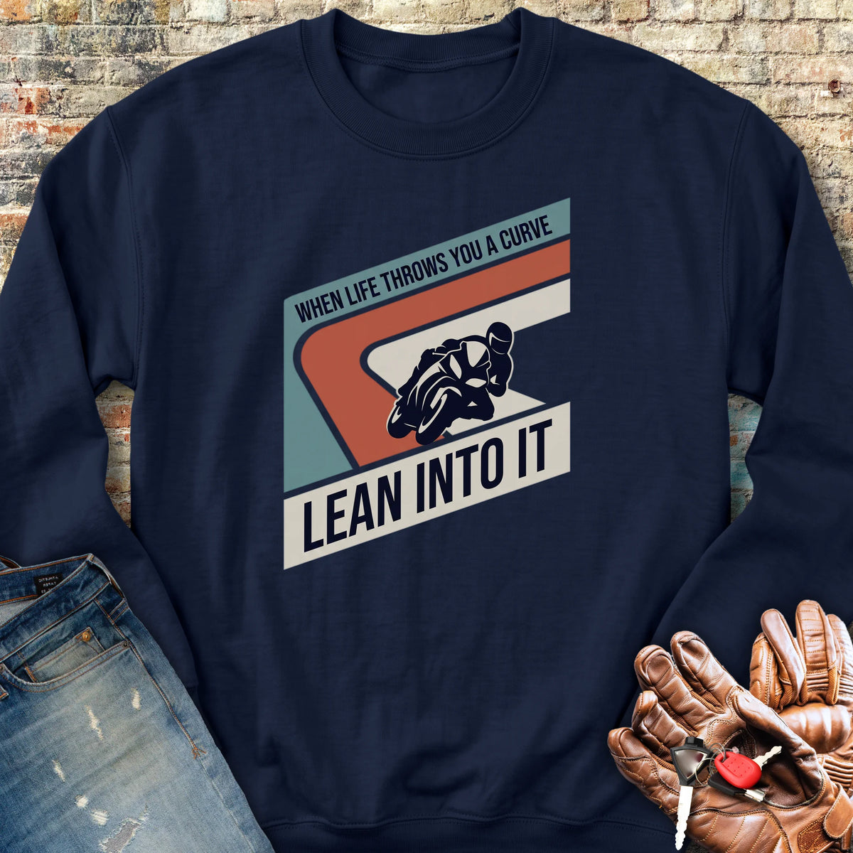 Lean Into It Sweatshirt - Navy