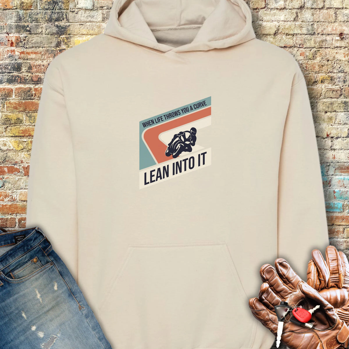 Lean Into It Hoodie - Sand