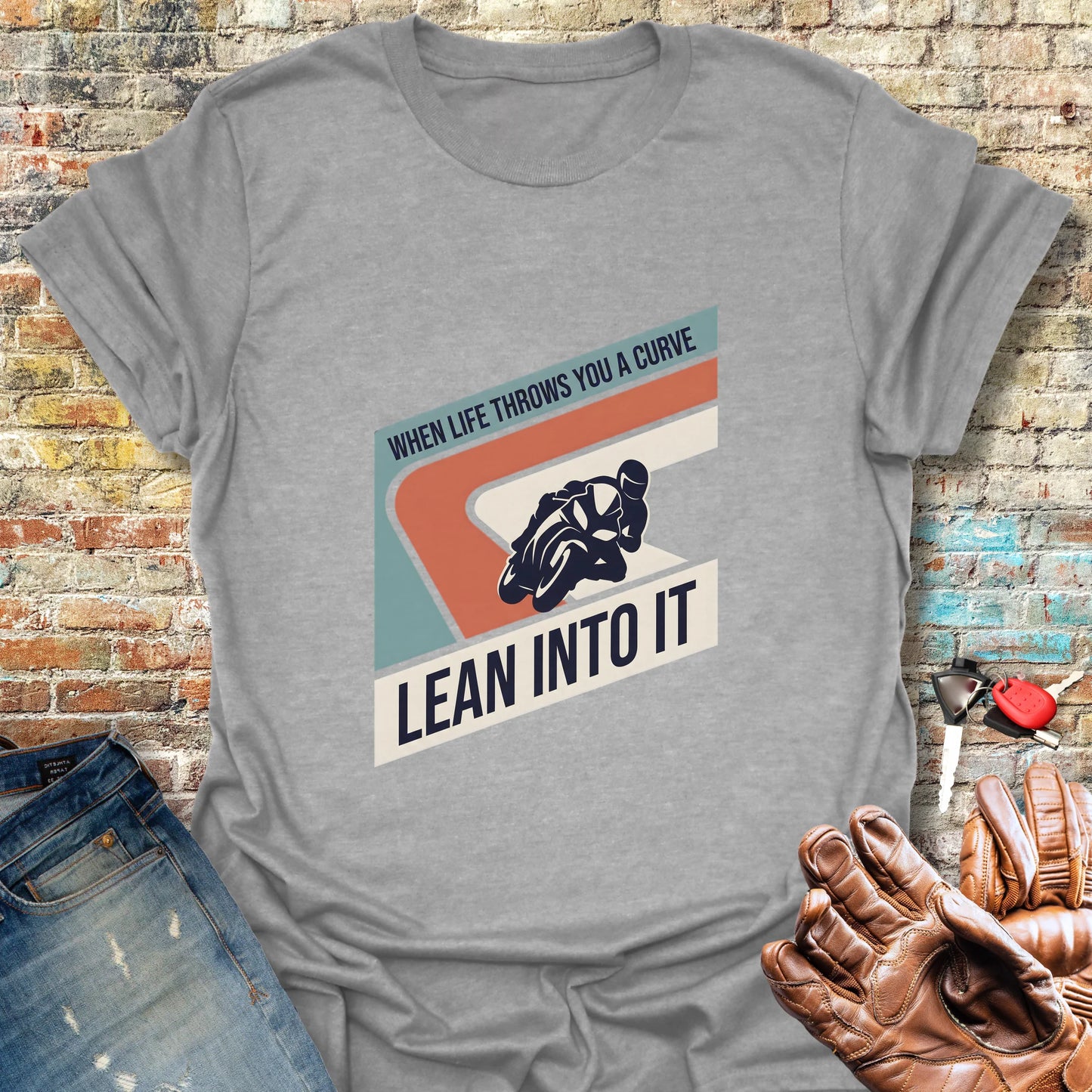 Lean Into It T-Shirt - Sport Grey
