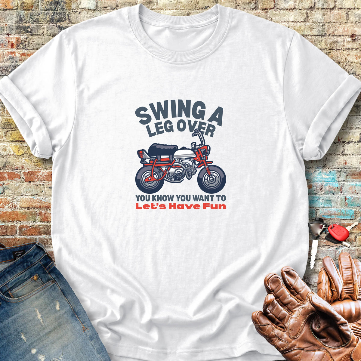 Leg Over Classic T-Shirt - White
