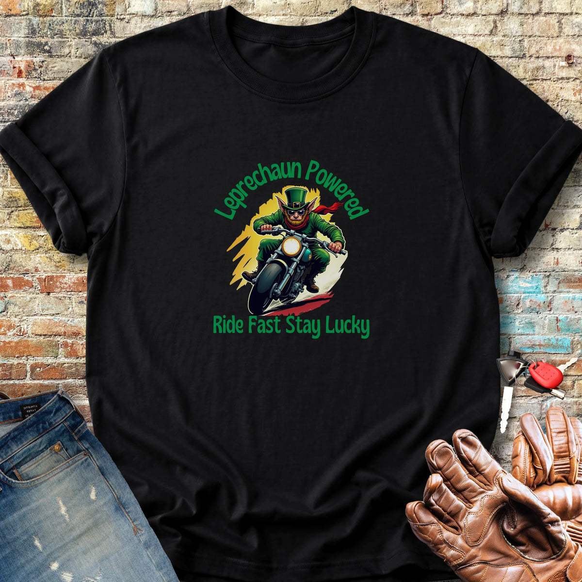 Leprechaun Powered Classic T-Shirt - Black