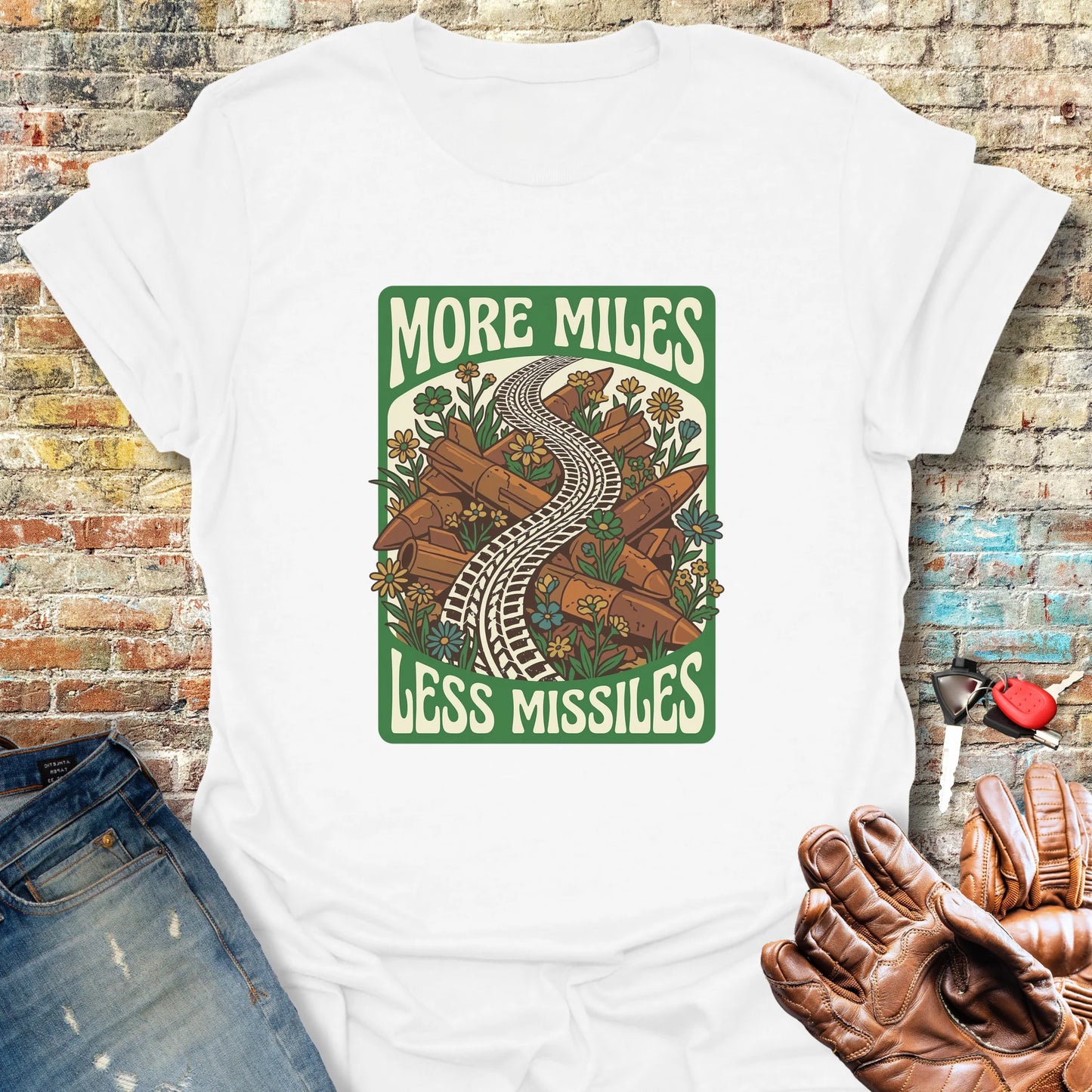 Less Missiles T-Shirt - White