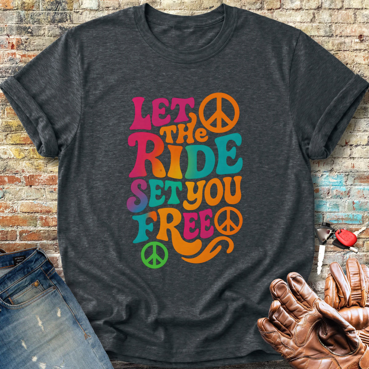 Let The Ride Classic T-Shirt - Dark Heather