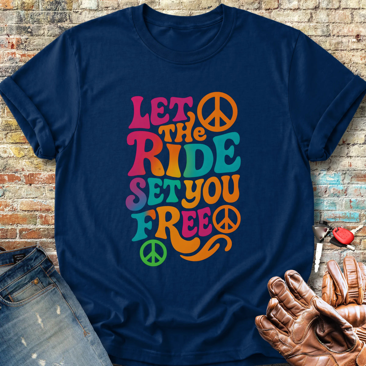 Let The Ride Classic T-Shirt - Navy