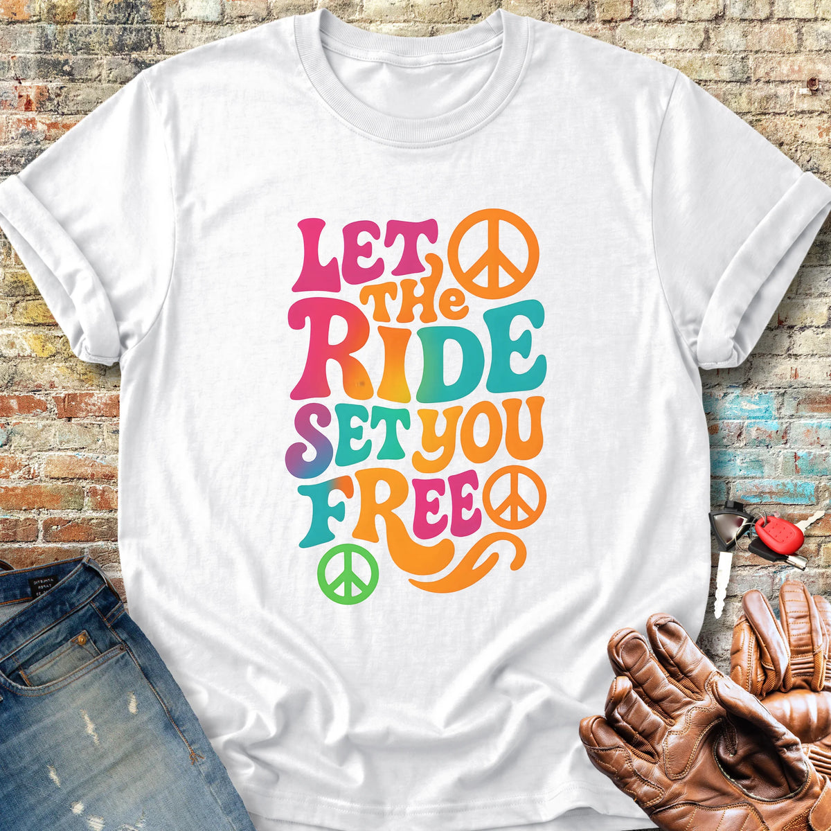 Let The Ride Classic T-Shirt - White