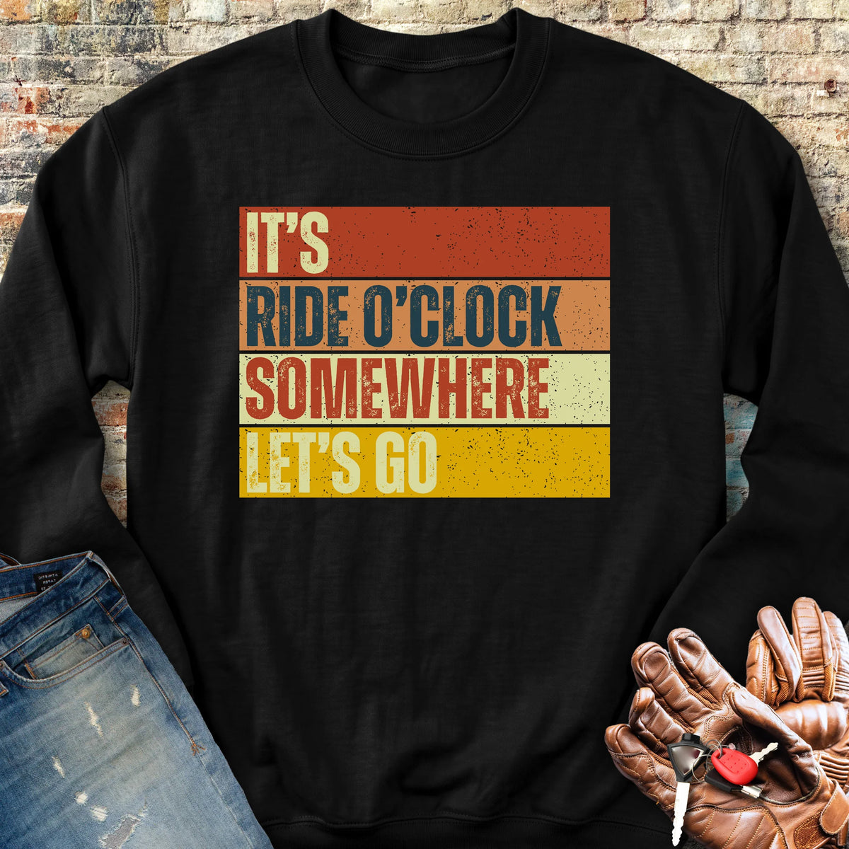 Let's Go (Block) Sweatshirt - Black