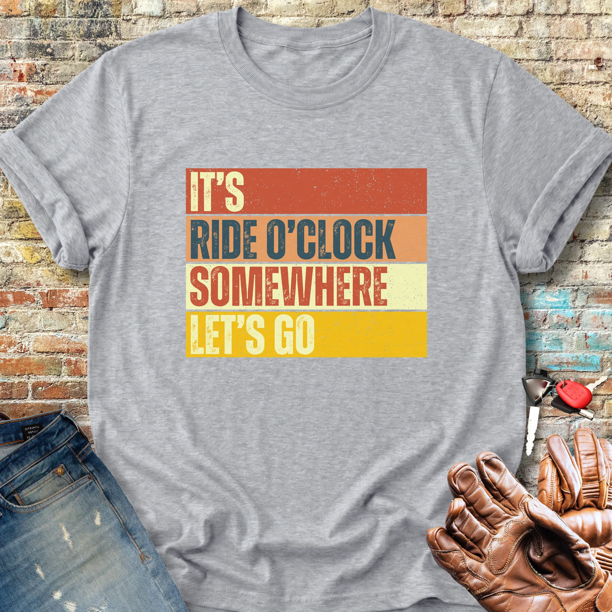 Let's Go (Block) Classic T-Shirt - Sport Grey
