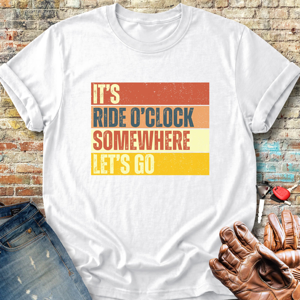 Let's Go (Block) Classic T-Shirt - White
