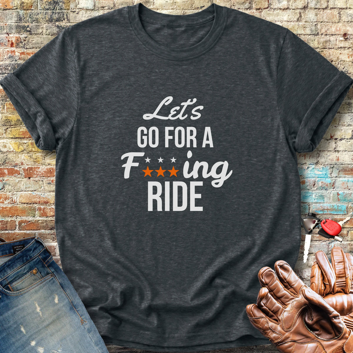 Let's Go For A Ride Classic T-Shirt - Dark Heather