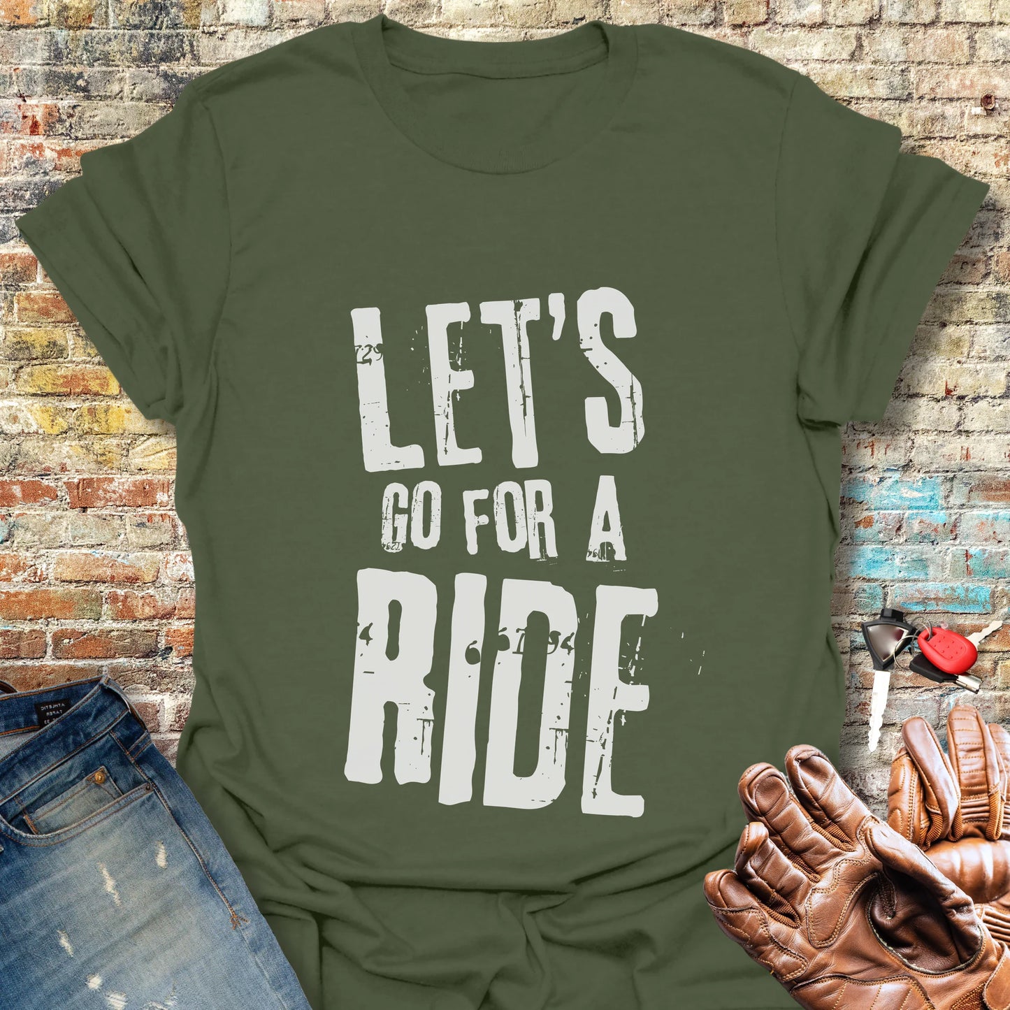 Let's Go Large T-Shirt - Military Green