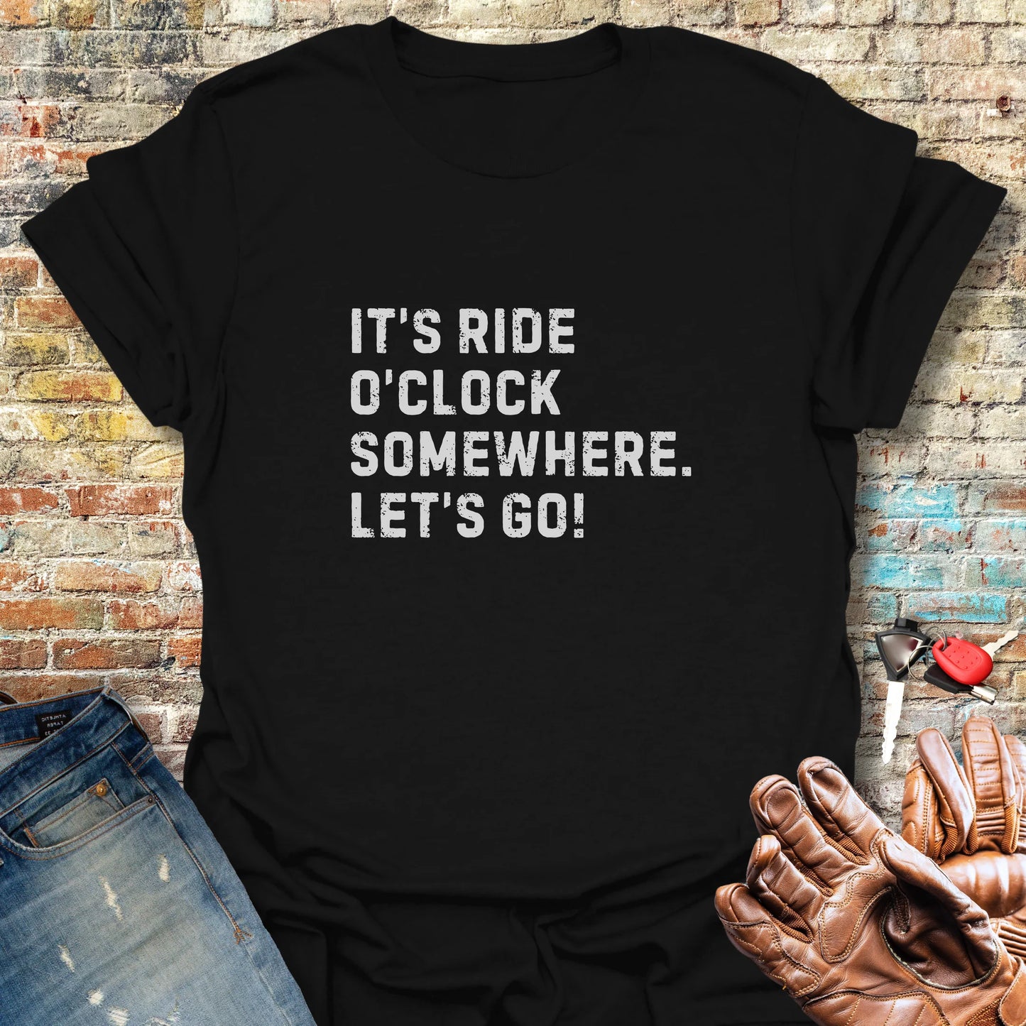 Let's Go (Text) T-Shirt - Black
