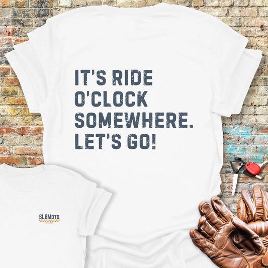 Let's Go (Text) Back Print T-Shirt - White
