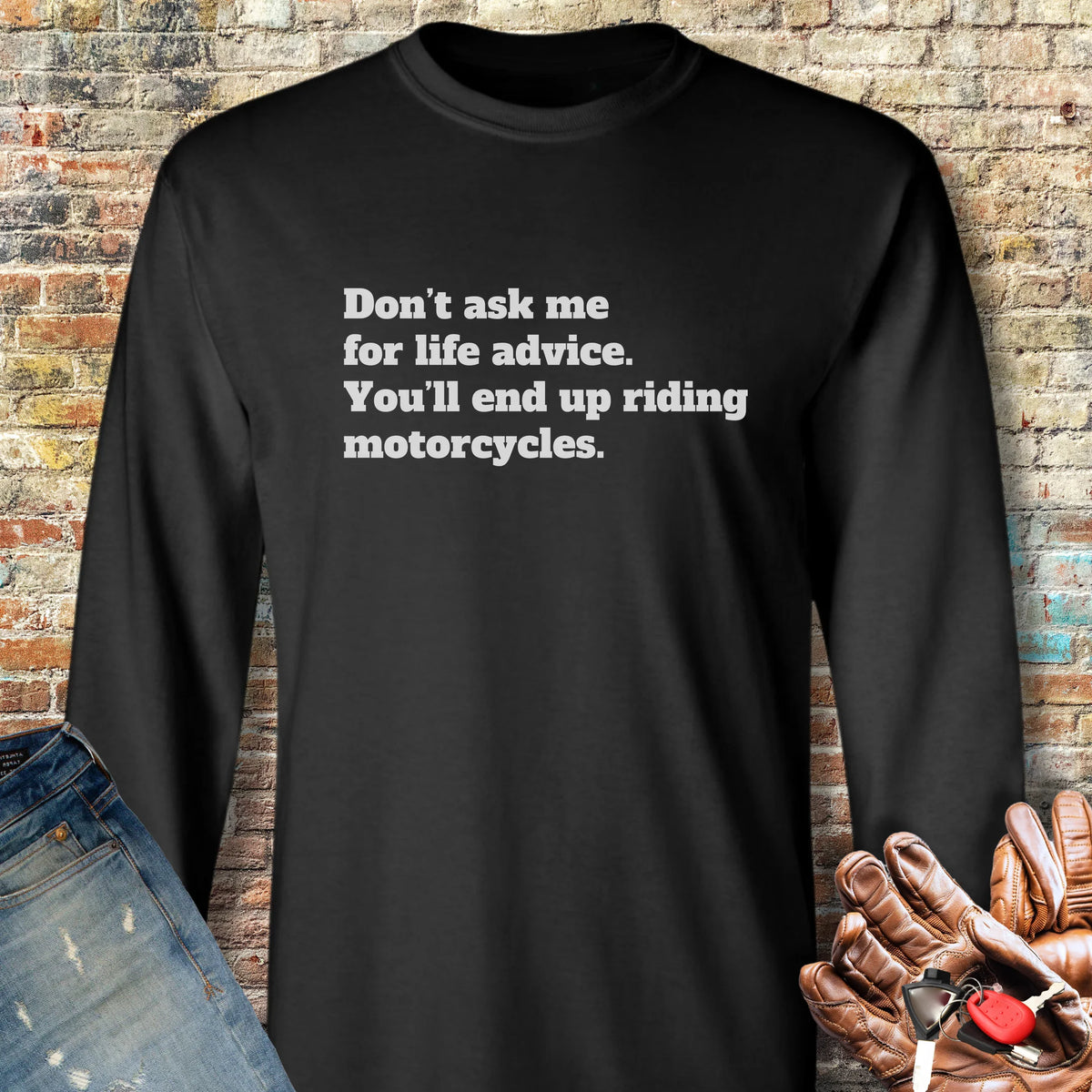 Life Advice Long Sleeve T-Shirt - Black