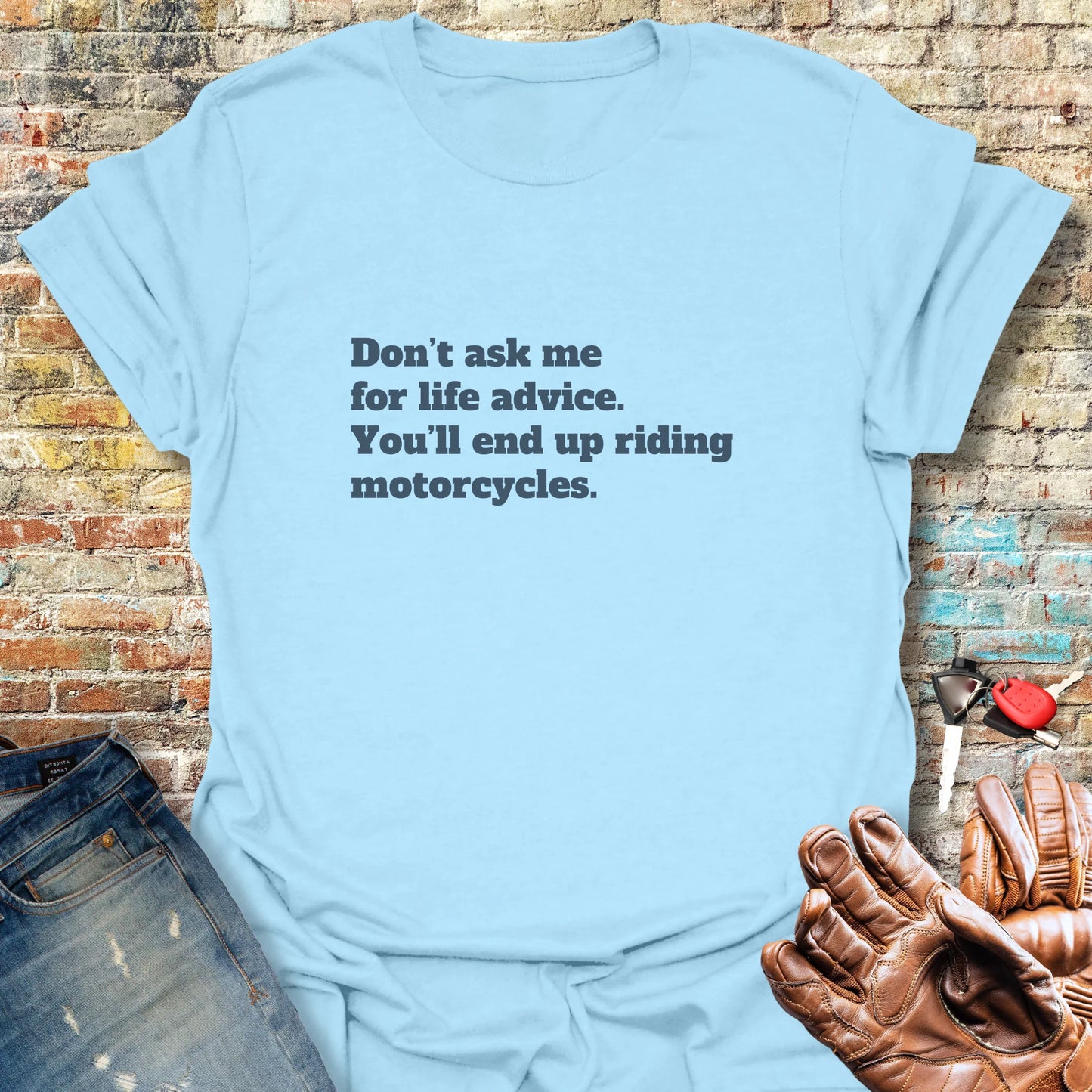 Life Advice T-Shirt - Light Blue