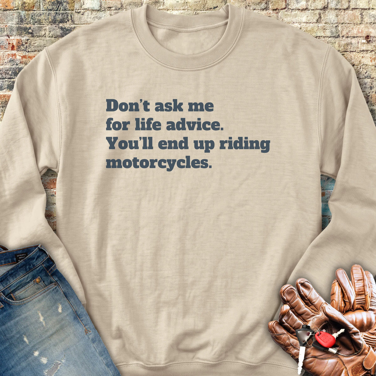 Life Advice Sweatshirt - Sand