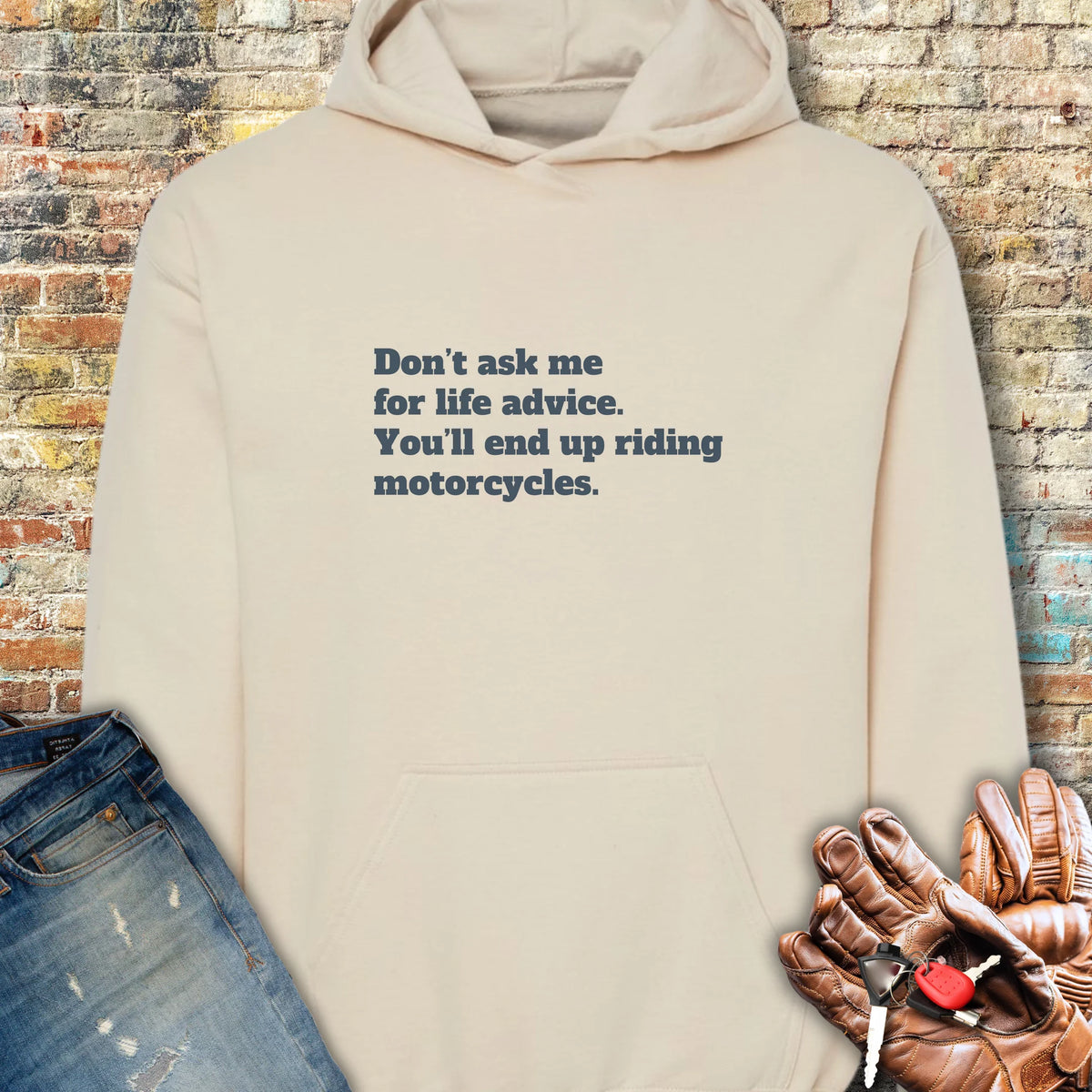 Life Advice Hoodie - Sand