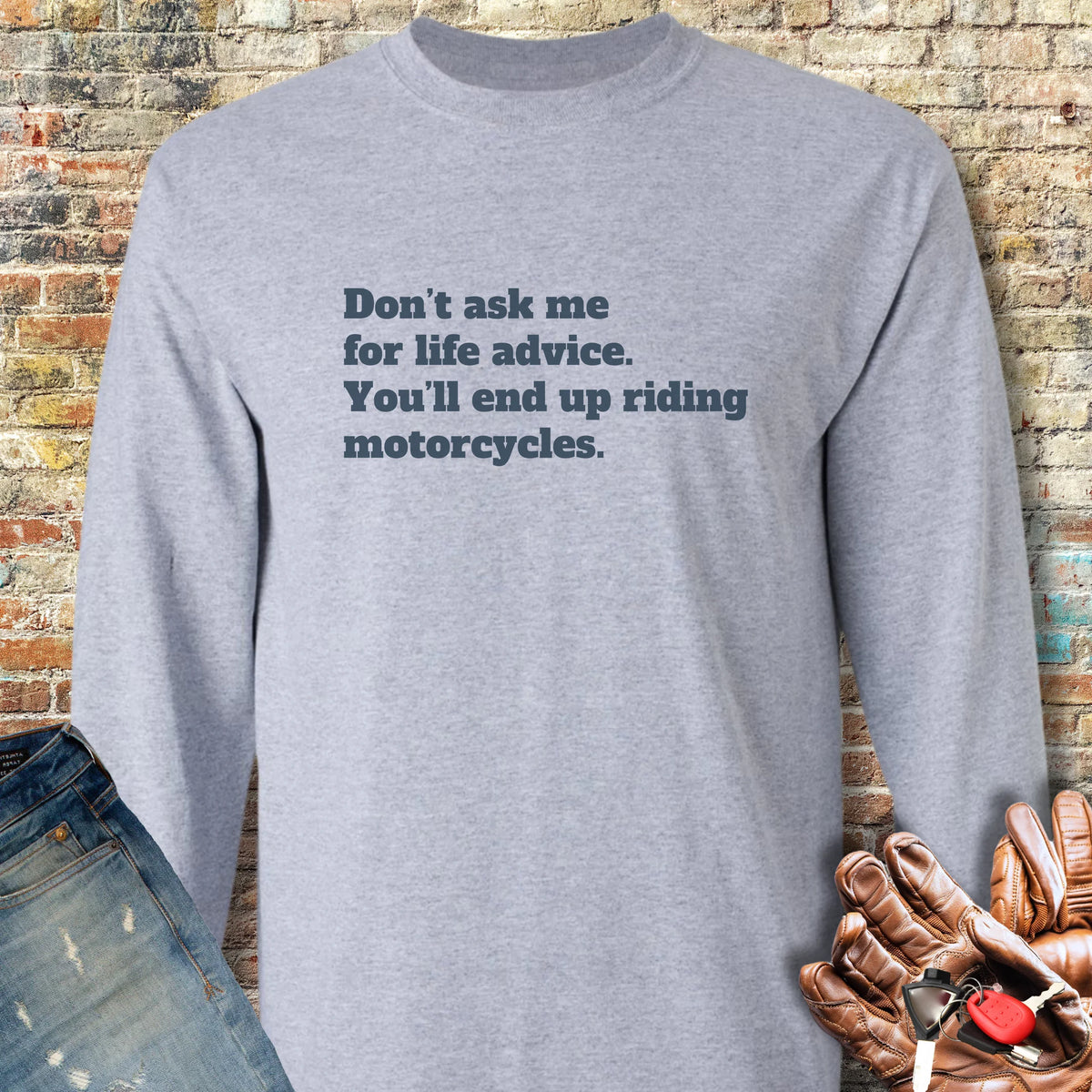Life Advice Long Sleeve T-Shirt - Sport Grey