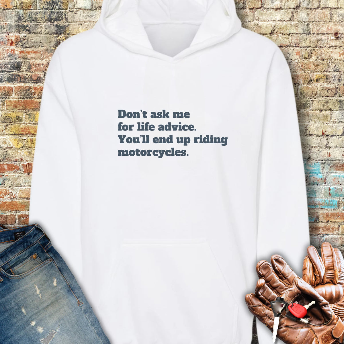 Life Advice Hoodie - White