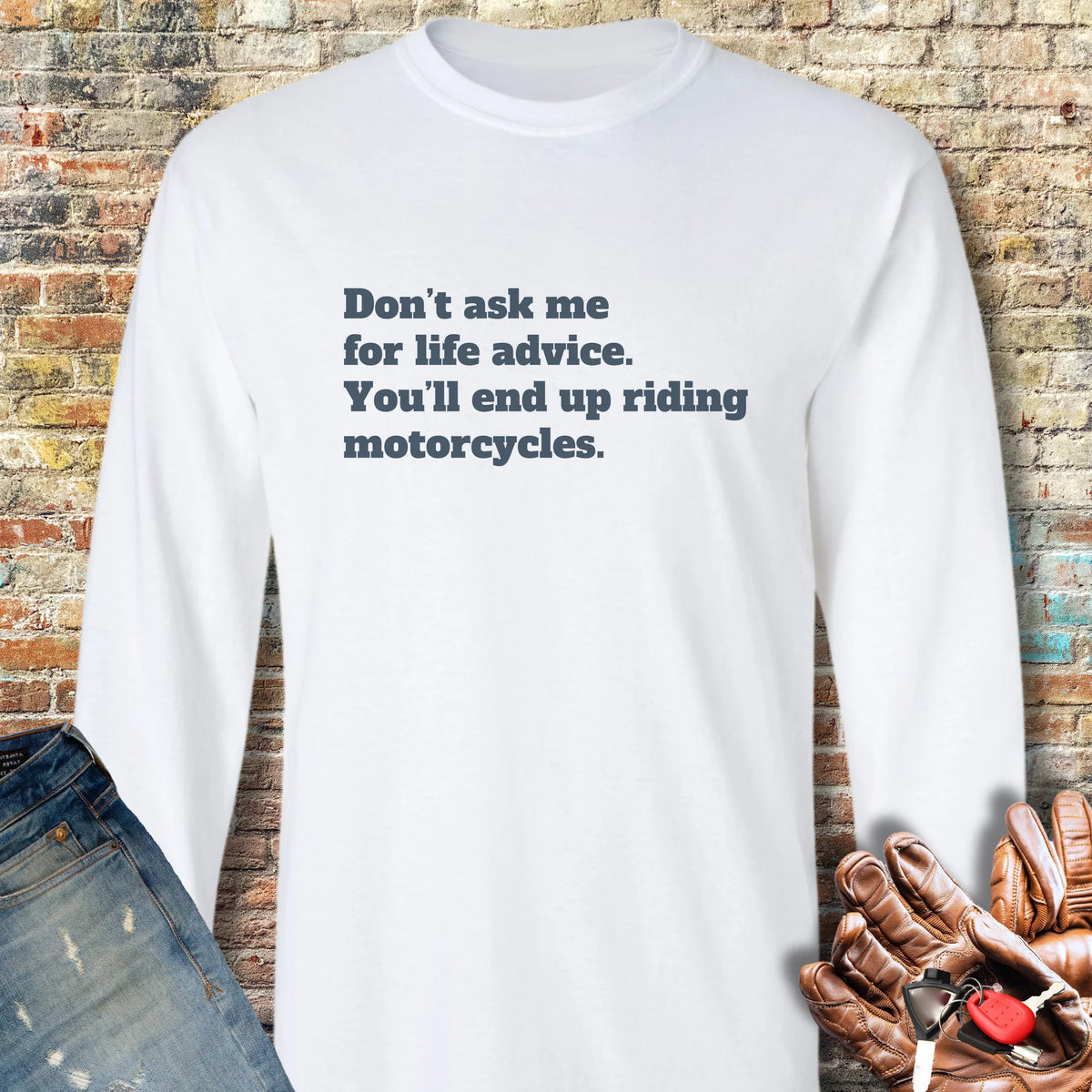 Life Advice Long Sleeve T-Shirt - White