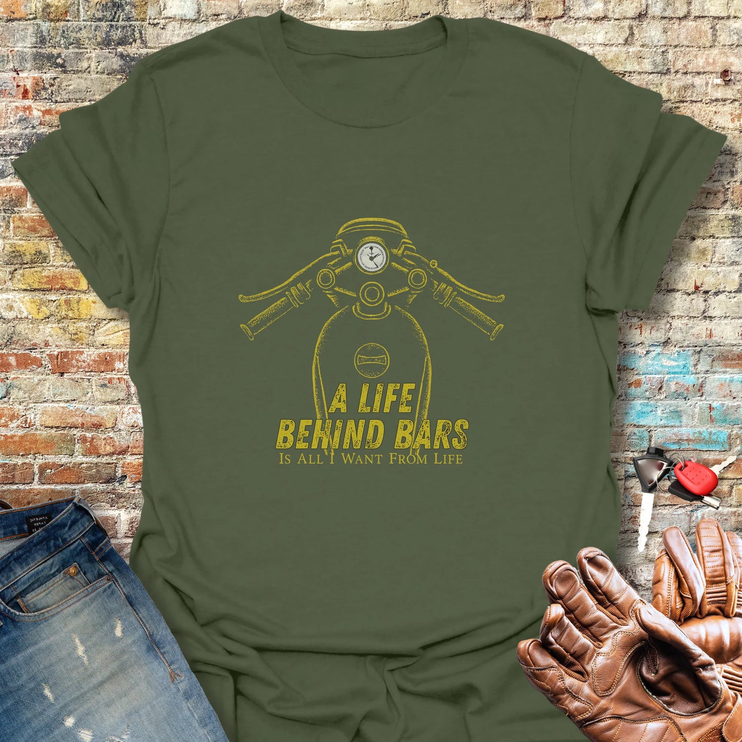 Life Behind Bars T-Shirt - Military Green