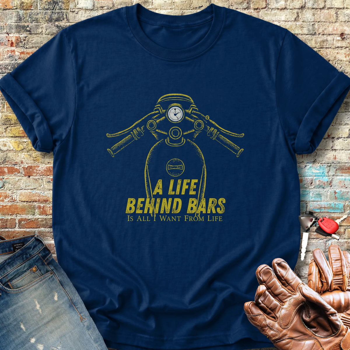 Life Behind Bars Classic T-Shirt - Navy