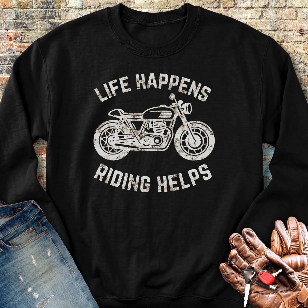 Life Happens Sweatshirt - Black