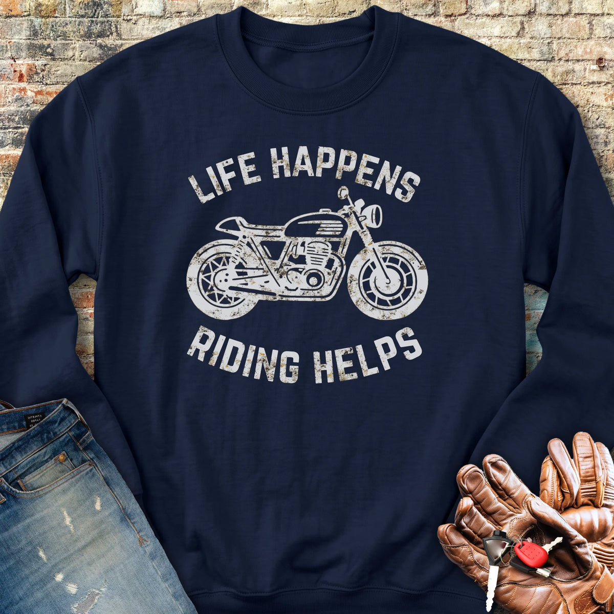 Life Happens Sweatshirt - Navy