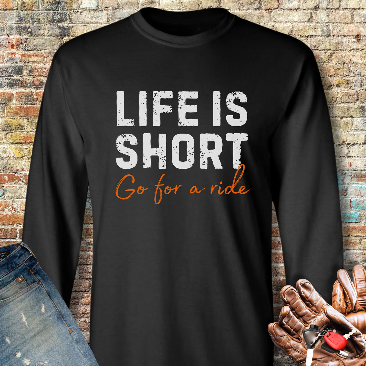Life Is Short Long Sleeve T-Shirt - Black