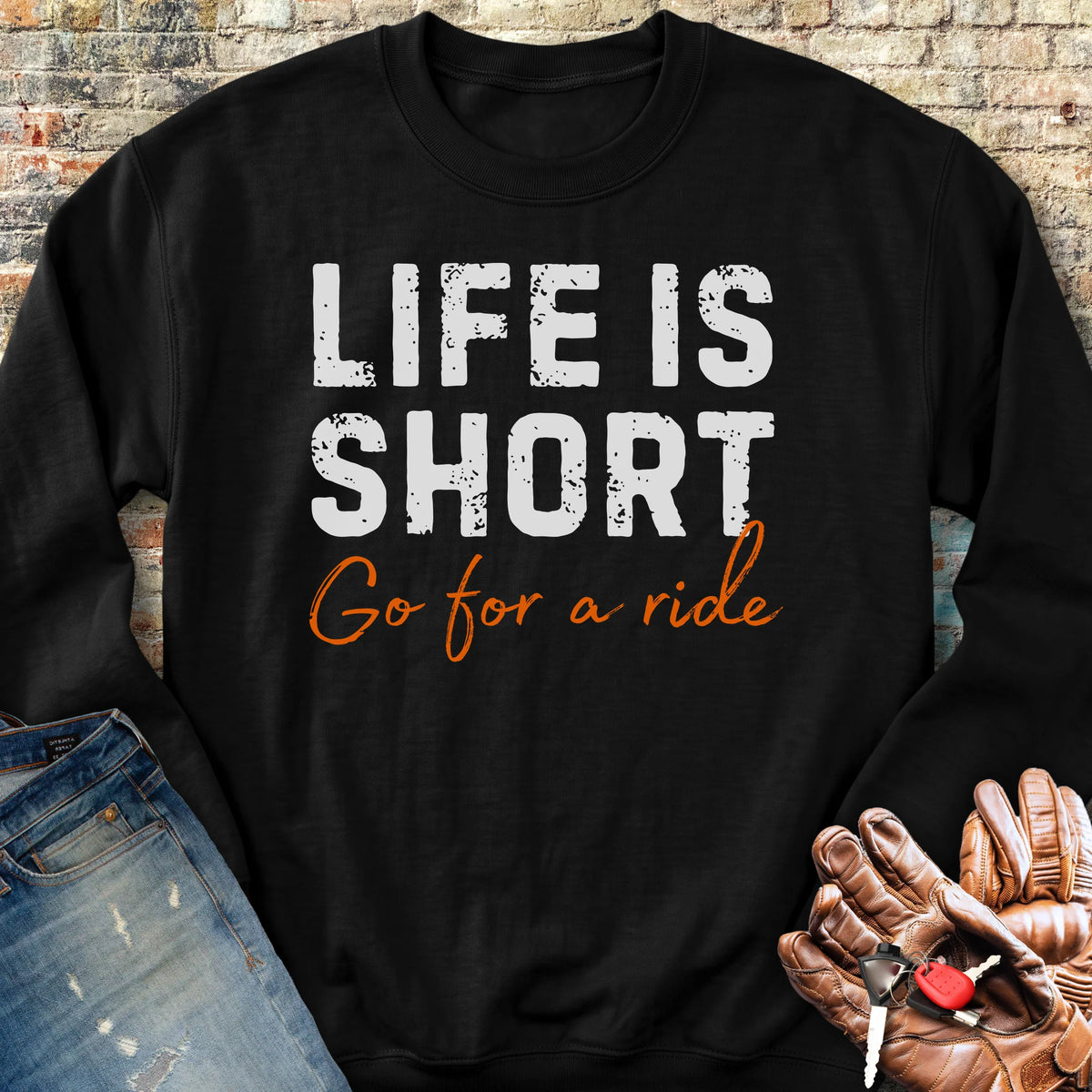 Life Is Short Sweatshirt - Black