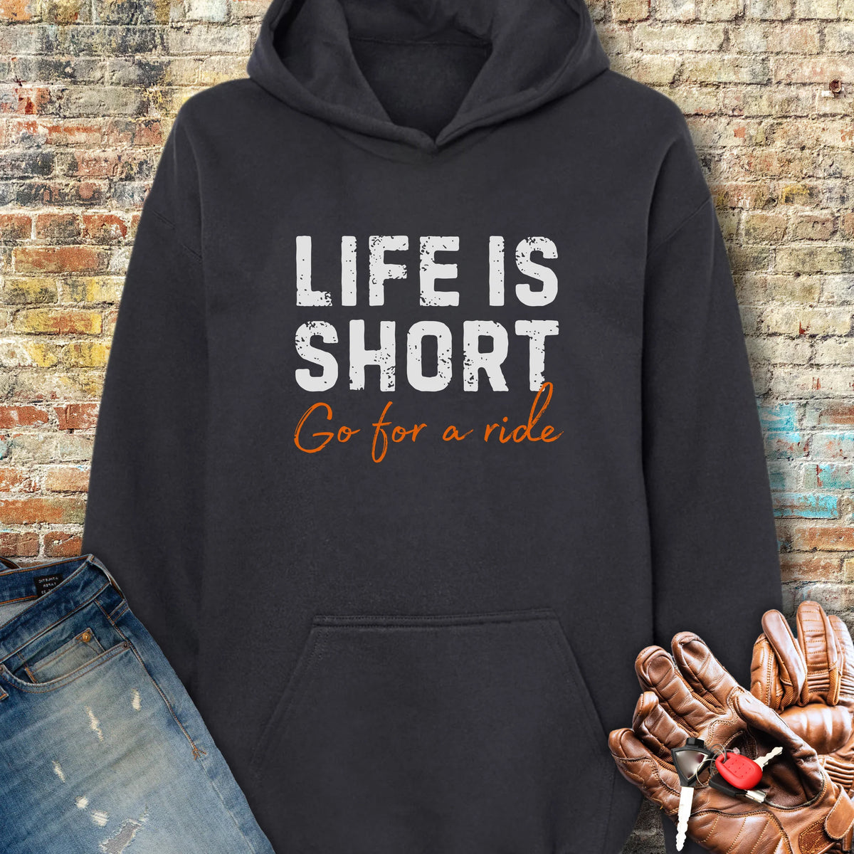 Life Is Short Hoodie - Black