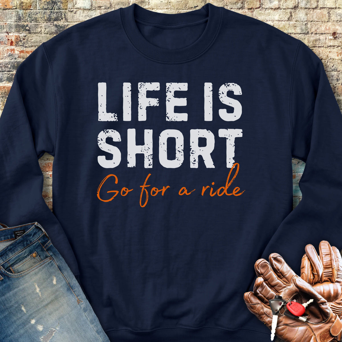 Life Is Short Sweatshirt - Navy