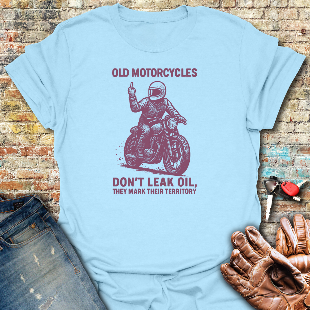 Oil Leak T-Shirt - Light Blue