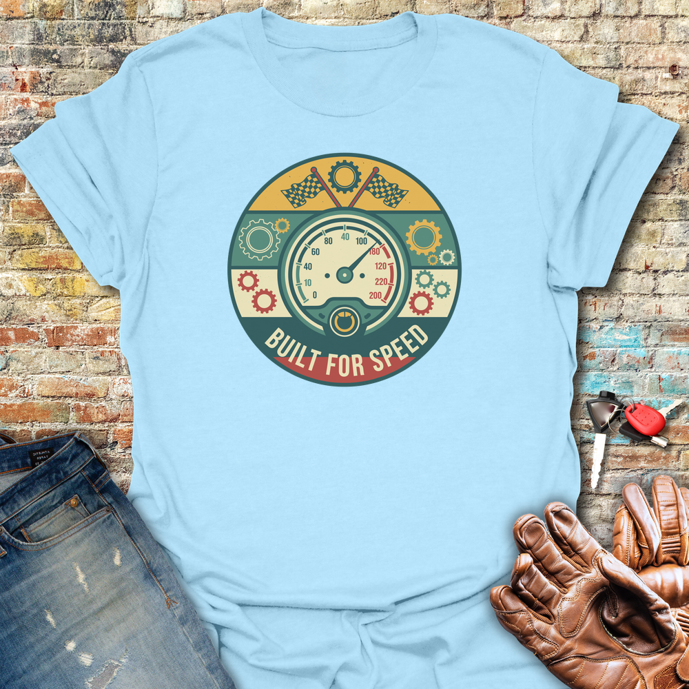 Built For Speed T-Shirt - Light Blue