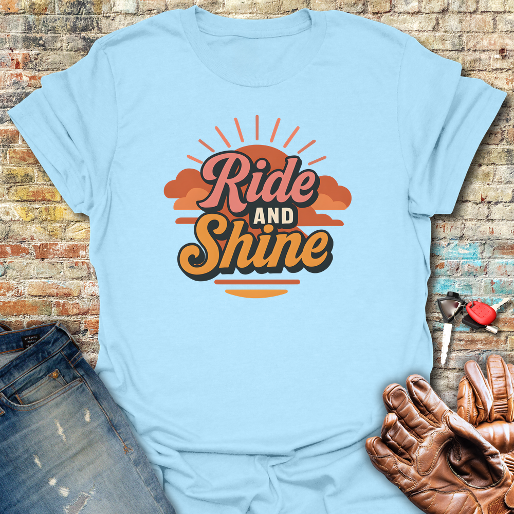 Ride Shine T-Shirt - Light Blue