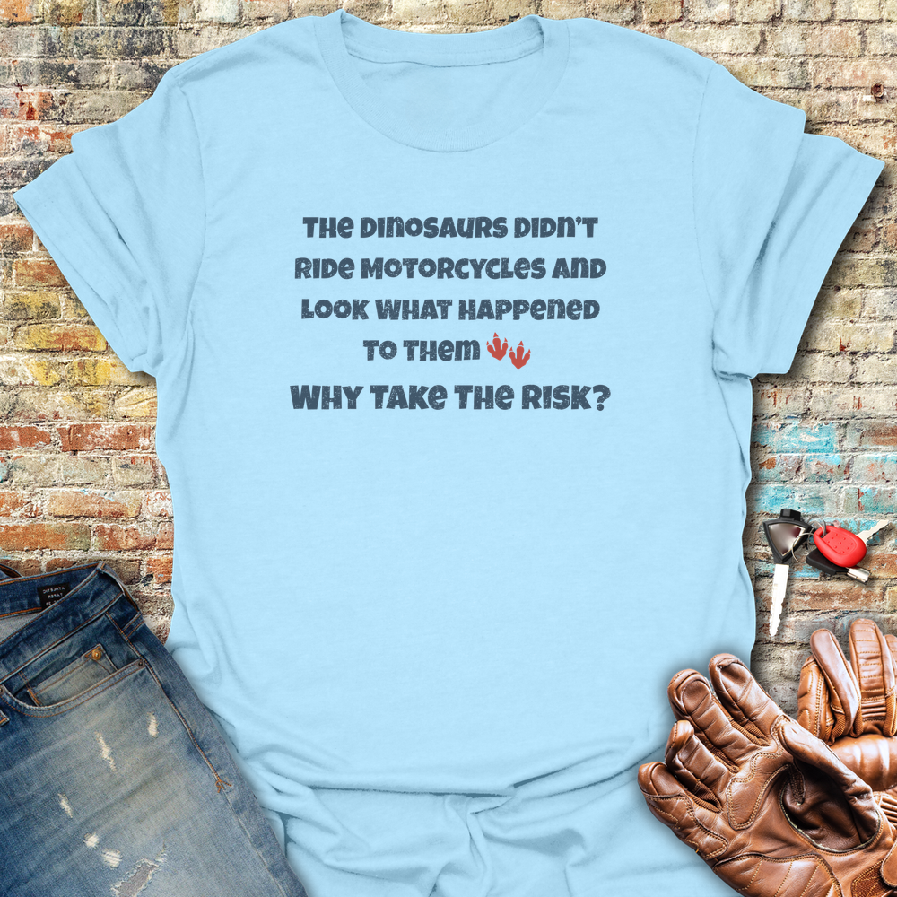 Why Take The Risk T-Shirt - Light Blue