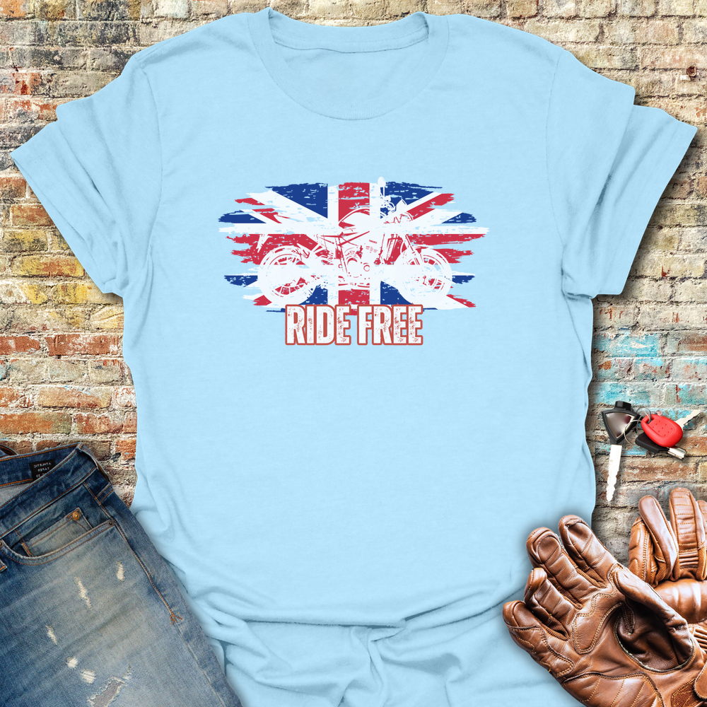 Ride Free Uk T-Shirt - Light Blue