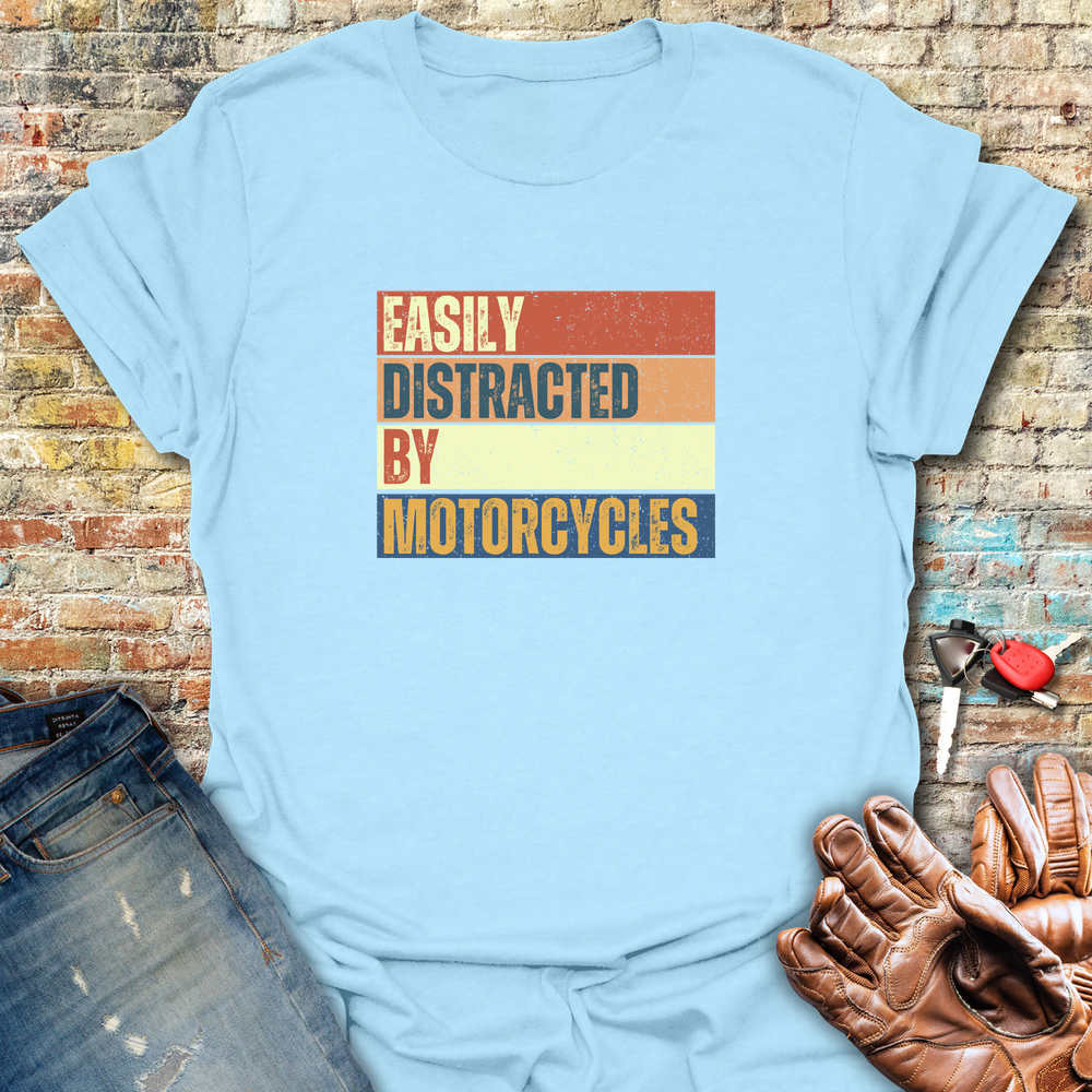 Distracted Block T-Shirt - Light Blue
