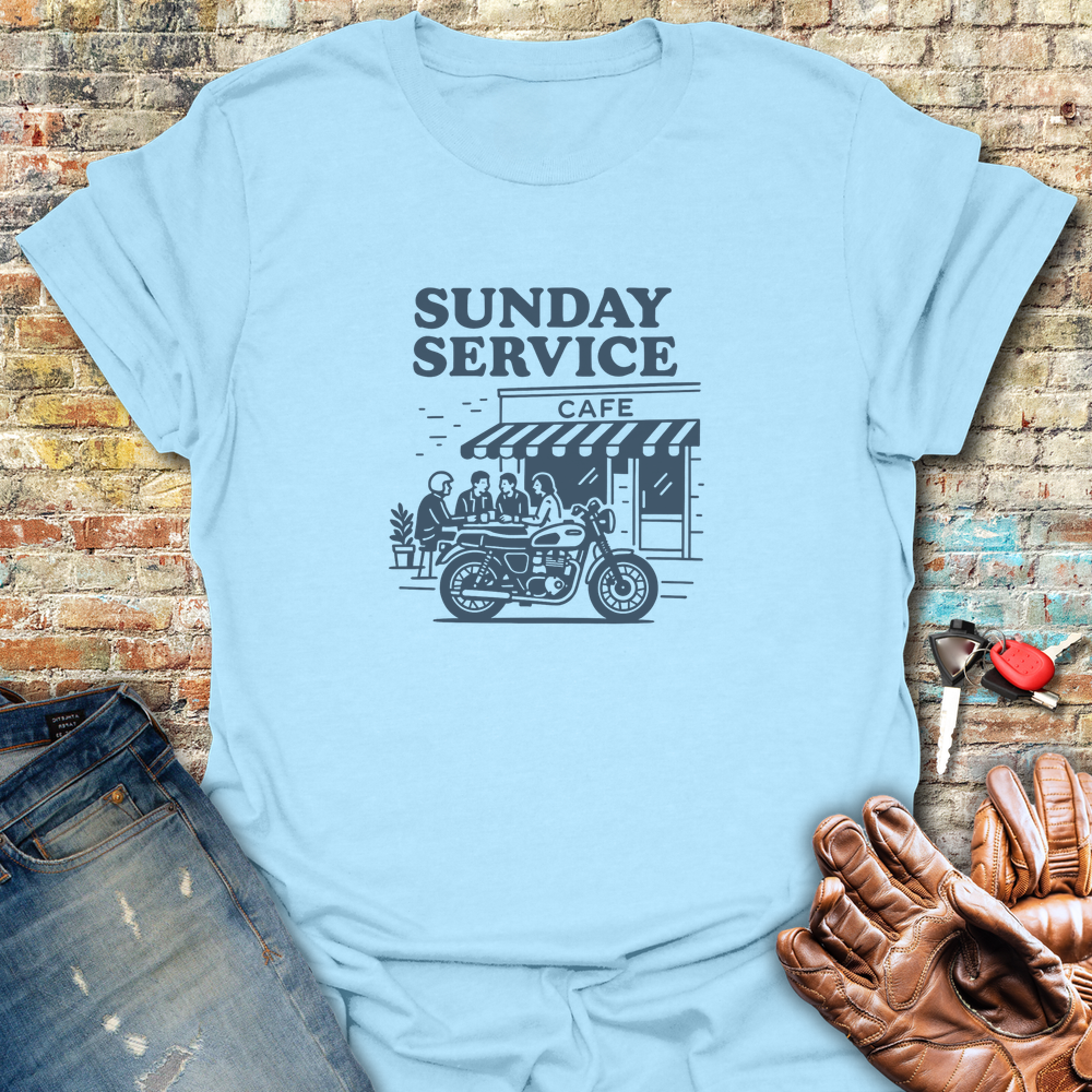 Coffee Run T-Shirt - Light Blue