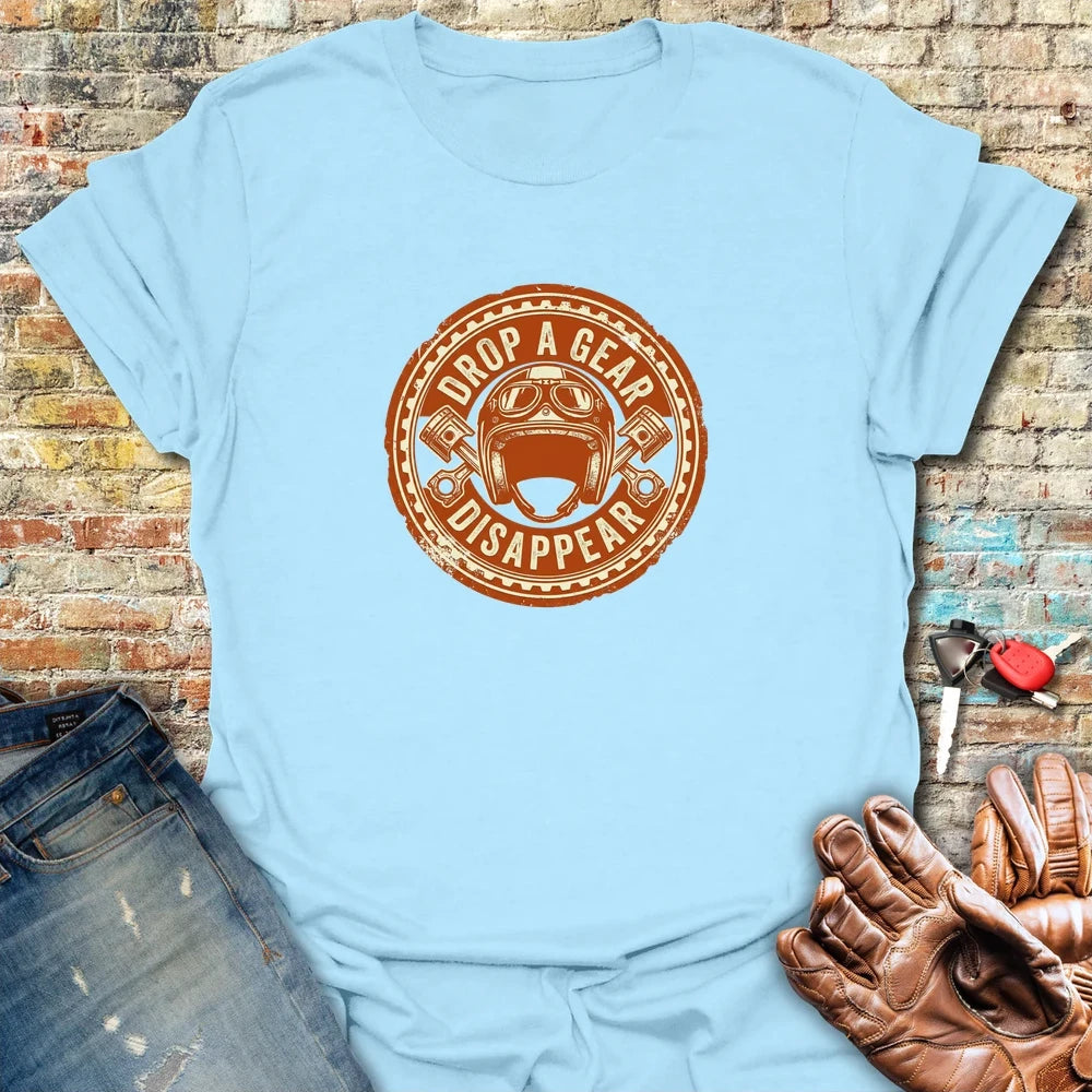 Drop A Gear T-Shirt - Light Blue