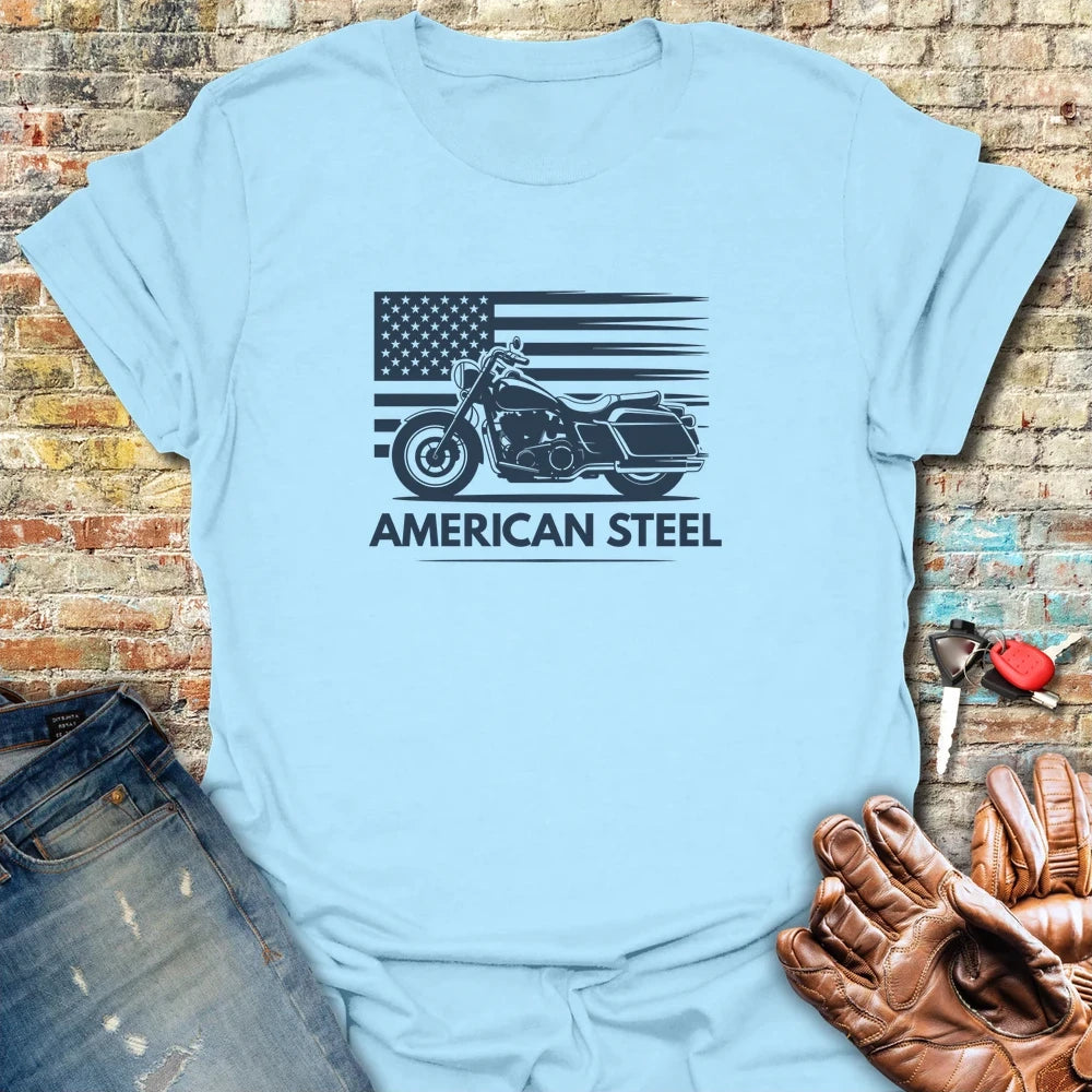 American Steel T-Shirt - Light Blue